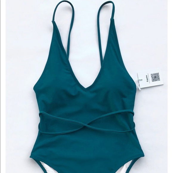 Cupshe Swim Cupshe Turquoise Pc Swimsuit Sz M Poshmark